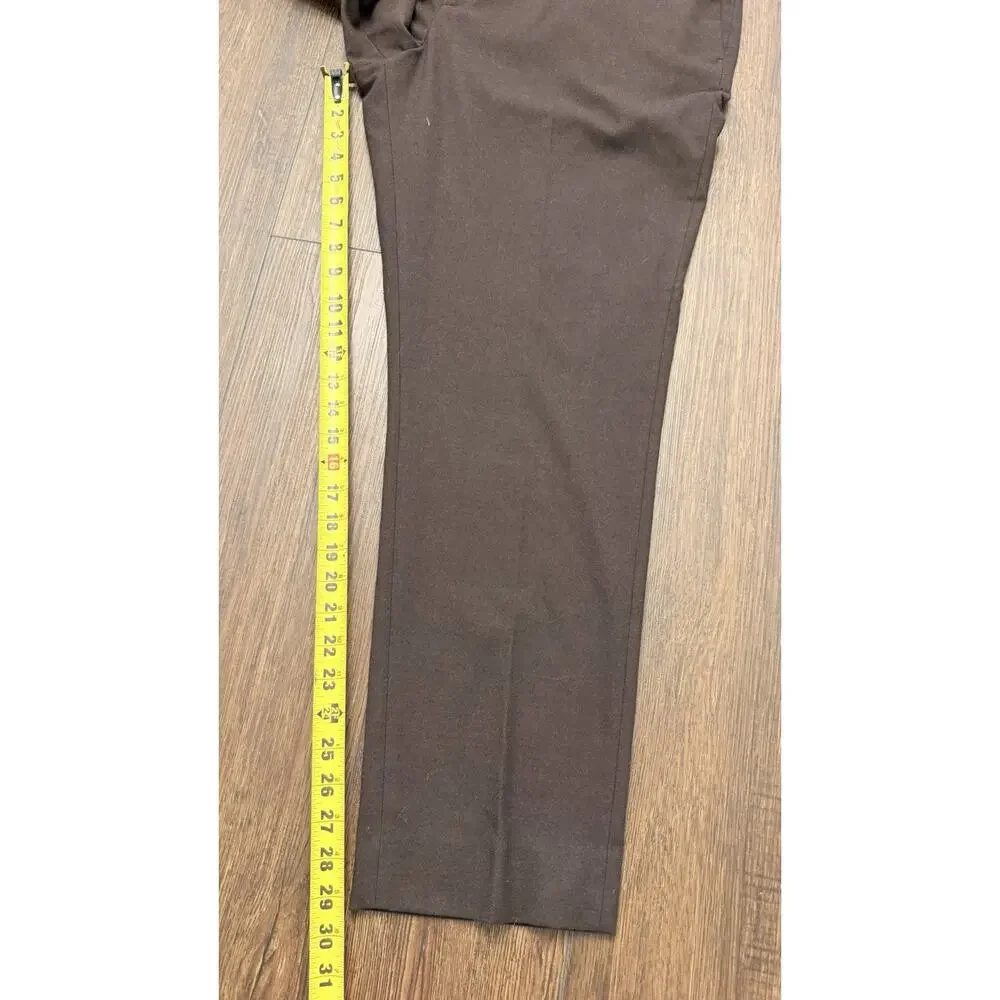 Banana Republic Tailored Dress Pants Mens 40x32 Brown Flat Front Stretch NWT